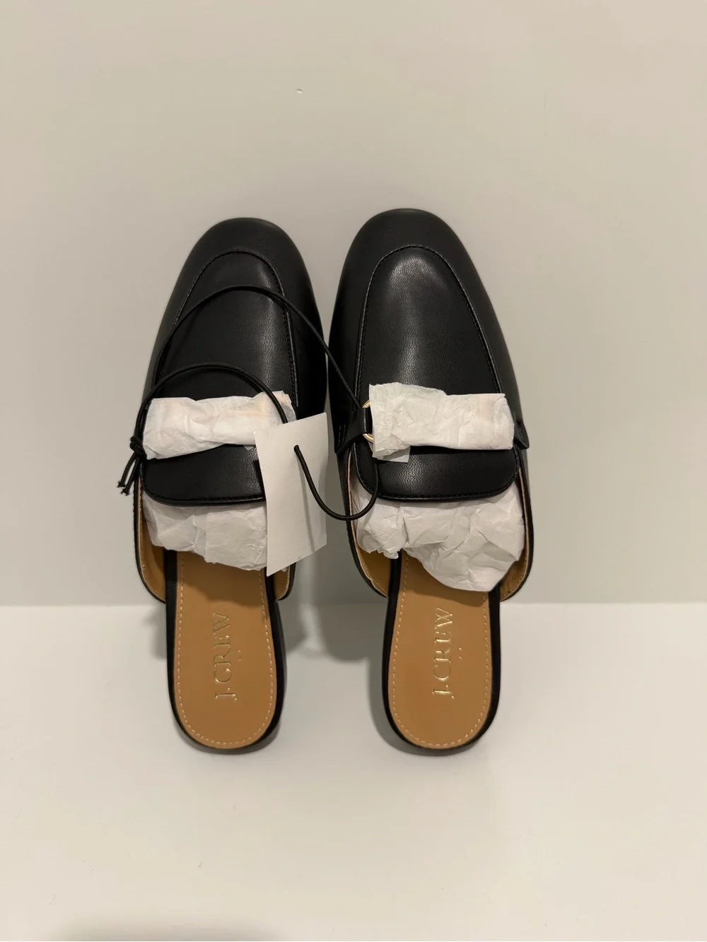 NEW J. Crew Factory Black with gold Bit Loafer Slip On Mules Size 7 CE500 $118